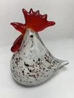 Vintage ART GLASS MURANO STYLE ROOSTER CHICKEN PAPERWEIGHT FIGURE