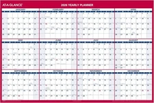 AT-A-GLANCE 2026 Erasable Calendar, Dry Erase Wall Planner, 48" x 32", Extra Lar