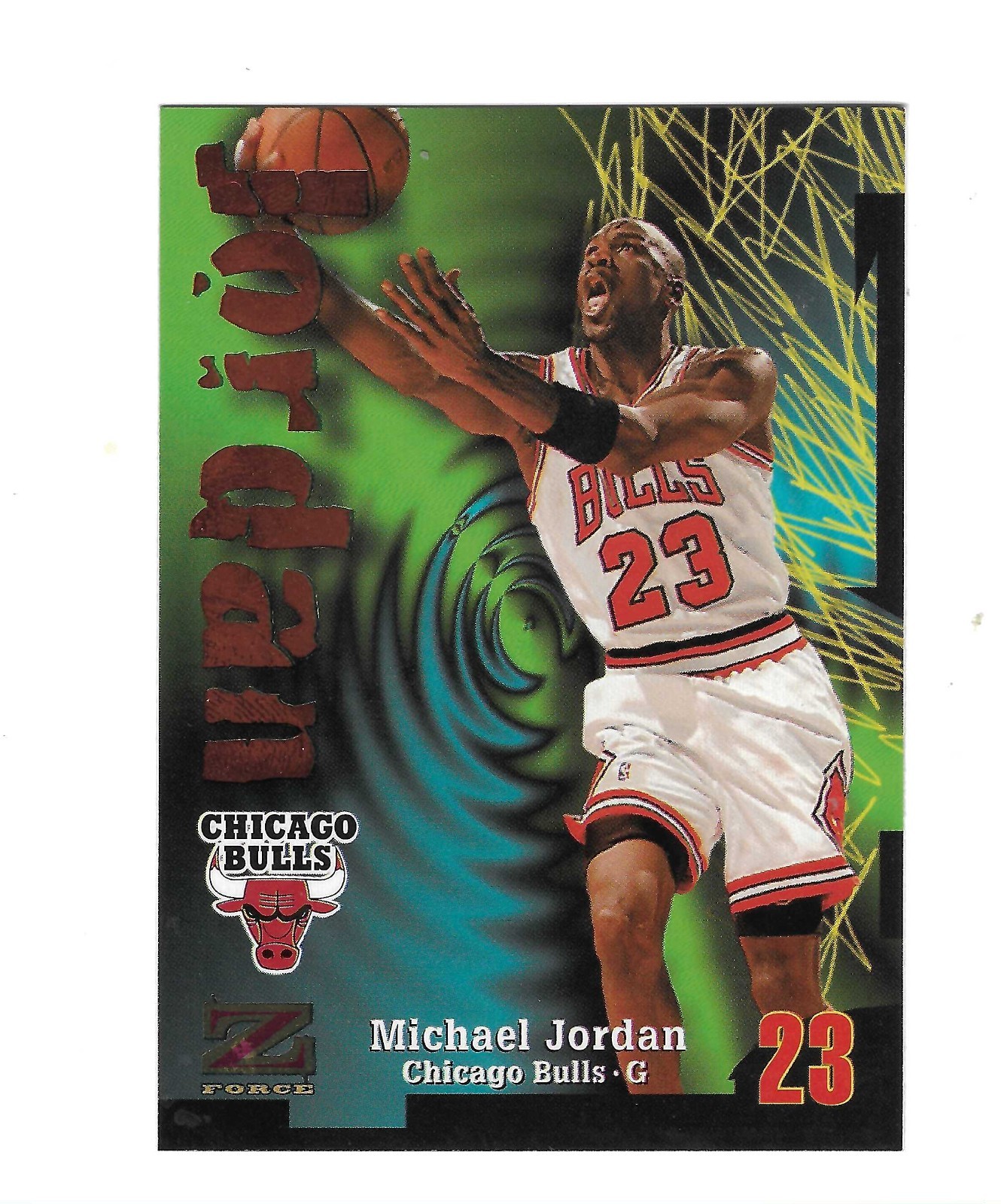$$$$ MICHAEL JORDAN 1997-98 SKYBOX Z-FORCE #23 CHICAGO BULLS GOAT $$$$
