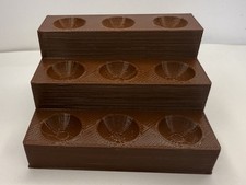 Brown Marble Display - For 5/8" - .72" Marbles - Lot 7488