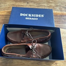 Dockside’s Sebago Men’s Brown Leather Boat Shoe Size 10.5 VGC