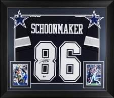 Luke Schoonmaker Authentic Signed Navy Pro Style Framed Jersey BAS Witnessed