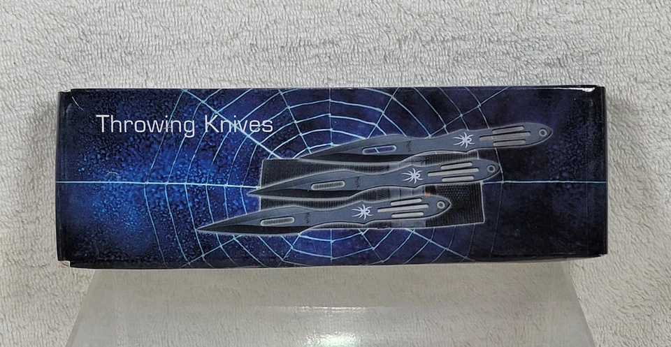 CUCHILLOS LANZADORES DE ESCARCHA TK059SP 3 PIEZAS ACERO INOXIDABLE ARAÑA 8" HOJA NEGRO DEFECTUOSO B Foto 4 de 4