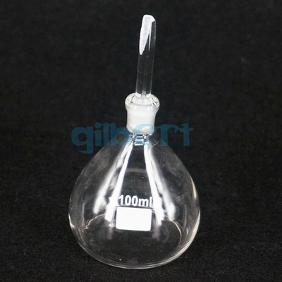 100ml Glass Specific Gravity Bottle Pycnometer Class A Science Labware Medical *