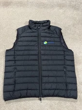 Save the Duck Vest Mens Large Black Puffer Jacket Zip Plumtech Synthetic Down