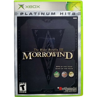 Elder Scrolls III Morrowind Platinum Hits - Microsoft Xbox 3 Pristine