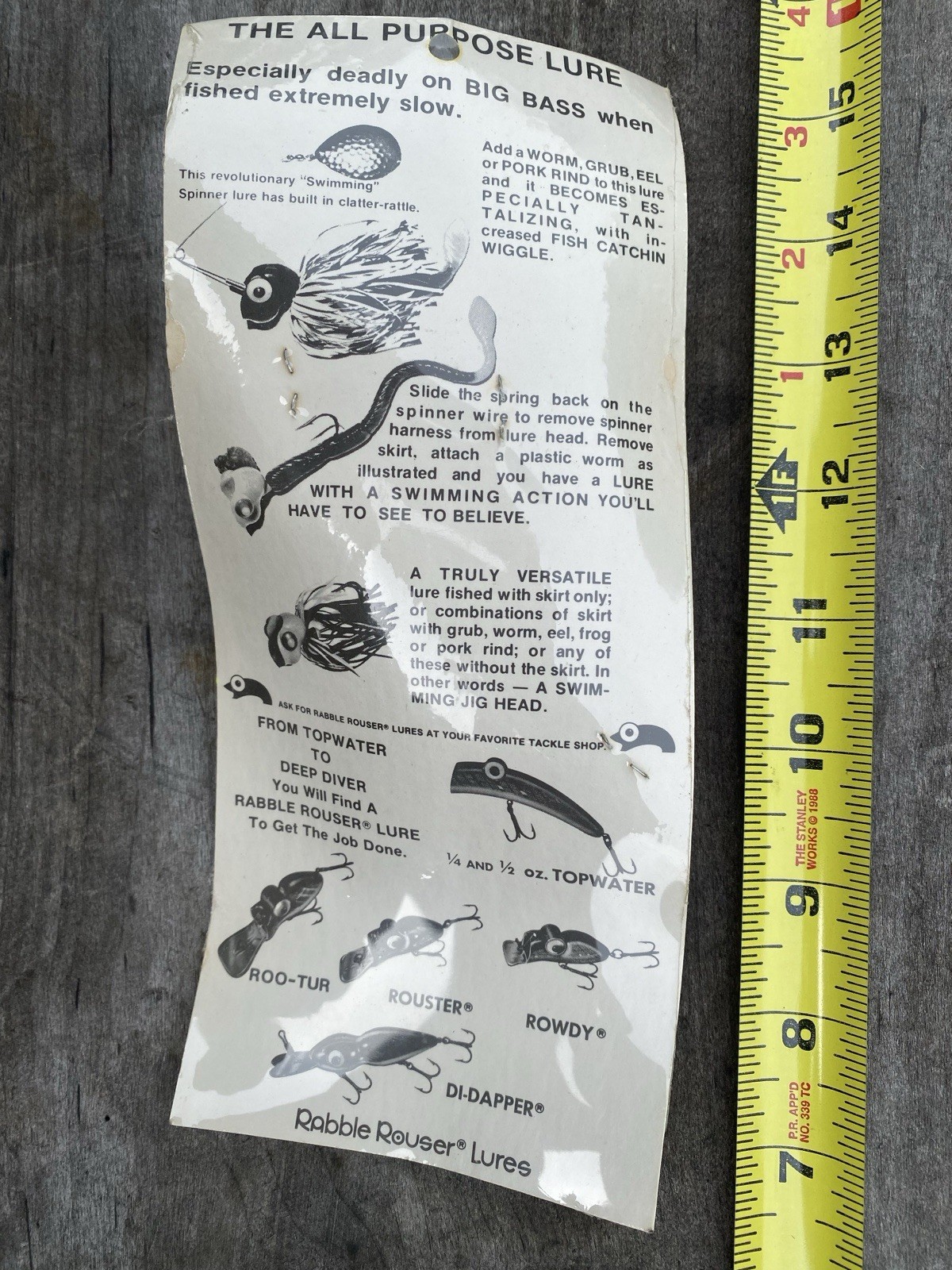 SUPER TUFF FIND!!UNKNOWN FISHING FUN 🤩RABBLE ROUSER SPINNERBAIT  🎣 LURE€ - Image 2