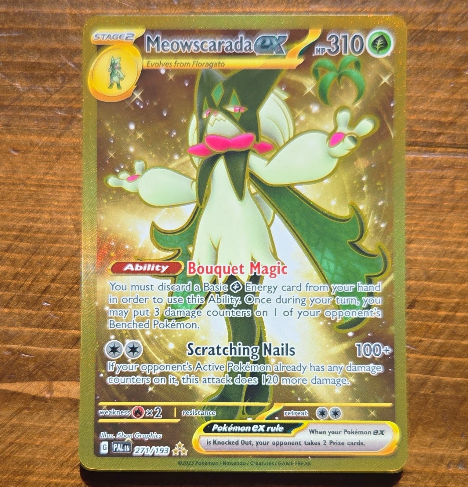 Pokemon Company Meowscarada ex 271/193 Ultra Rare Full Art Holo Paldea EN