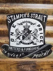 VINTAGE STAMPER & STRAIT PORCELAIN SIGN OLD HATTERS HAT FURNISHER TROY NEW YORK