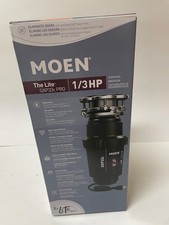 Moen The Lite GXP33c PRO Compact Garbage Disposal for Kitchen Sink 1/3 HP Black