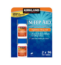 Kirkland Signature Sleep Aid Doxylamine 25mg Nighttime Sleep Aid 192 Tabs