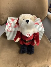 Steiff 006029 Teddy Bear Santa Limited Mohair 2021 Made in Germany