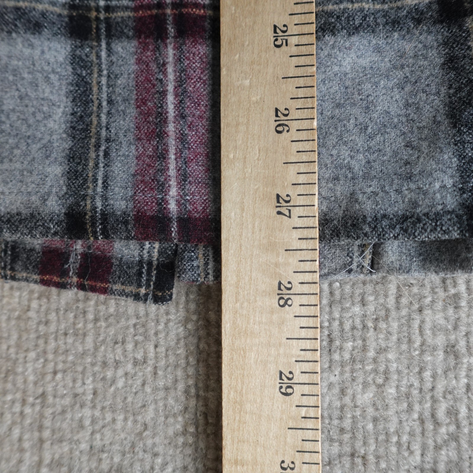 Pendleton Womens Jacket Medium Gray Plaid Wool Bu… - image 3