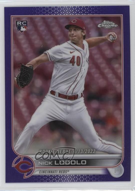 2022 Topps Chrome Update Rookie Debut Purple Refractor Nick Lodolo Rookie RC