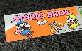 (Game Item) Long Sticker, Famicom, Mario Bros①, Excellent, Amada, Nintendo.