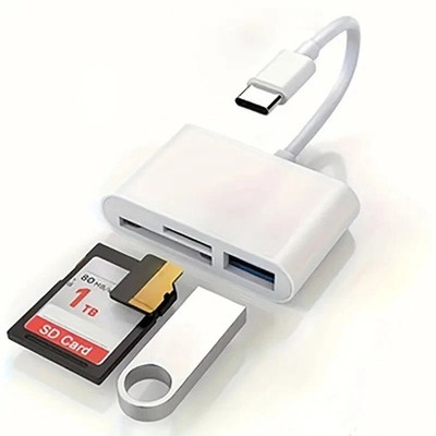3 in 1 USB C SD Card Reader Type C OTG Adapter TF Memory Card Reader for Andriod