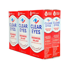 Clear Eyes, Redness Relief Eye Drops, 0.5 Fl Oz Pack of 6  EXP 8/2027 
