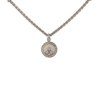 Chopard 0.35ctw Happy Diamonds Pendant Necklace in 18K W/Box