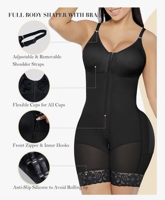 Yianna SHAPERX Shapewear Tummy Control Fajas Colombianas Open BustBody Shaper [O