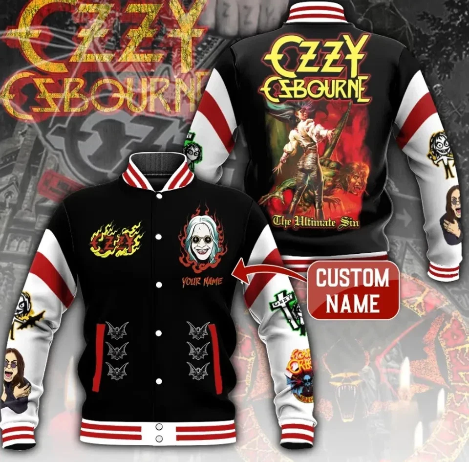 Personalized Black Sabbath Ozy Osbourne Baseball Jacket