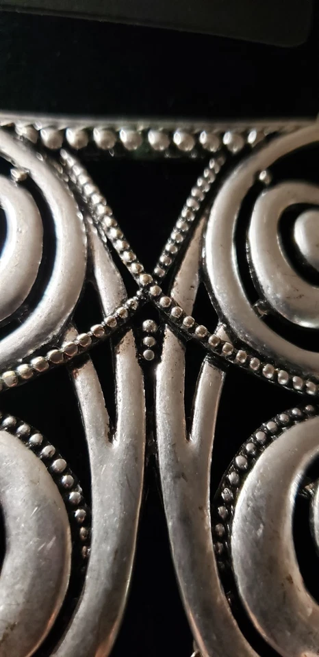 Colar Gargantilha e Brinco Chico's Silvertone Scroll 10,5" - Imagem 3 de 4