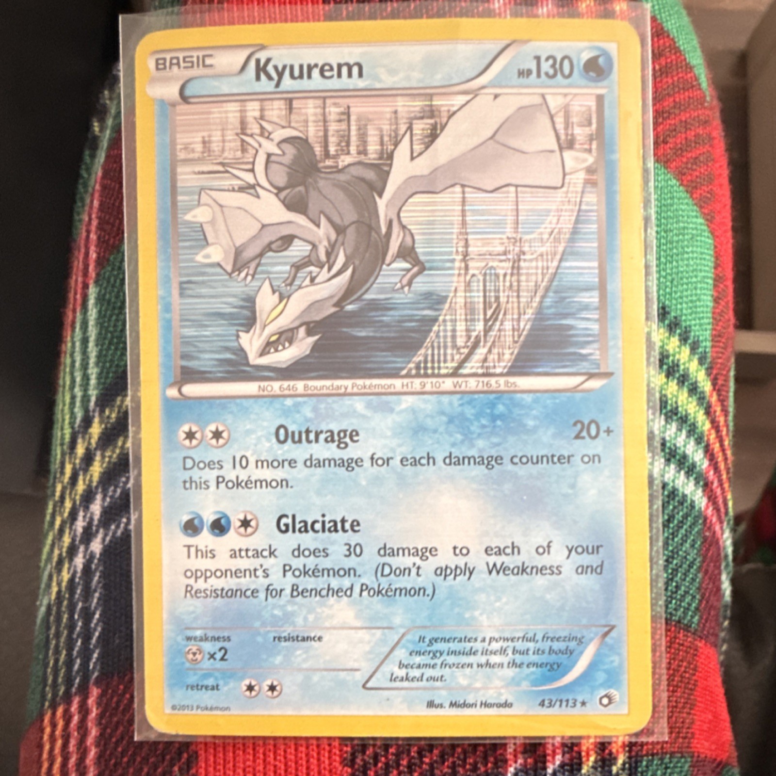 Kyurem 43/113 Legendary Treasures Basic Holo Rare HP130 Outrage Glaciate