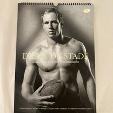 Calendario de arte de pared vintage de jugadores de rugby europeos Dieux du Stade 2009