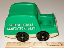 Vintage Fisher Price Little People Sesame Street Garbage /Sanitation Truck