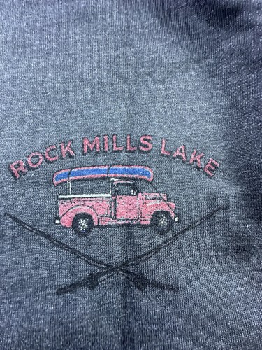 G.H. Bass & Co. Shirt Men Medium Asphalt Heather Rock Mills Lake Graphic Tee New - Bild 13 von 13