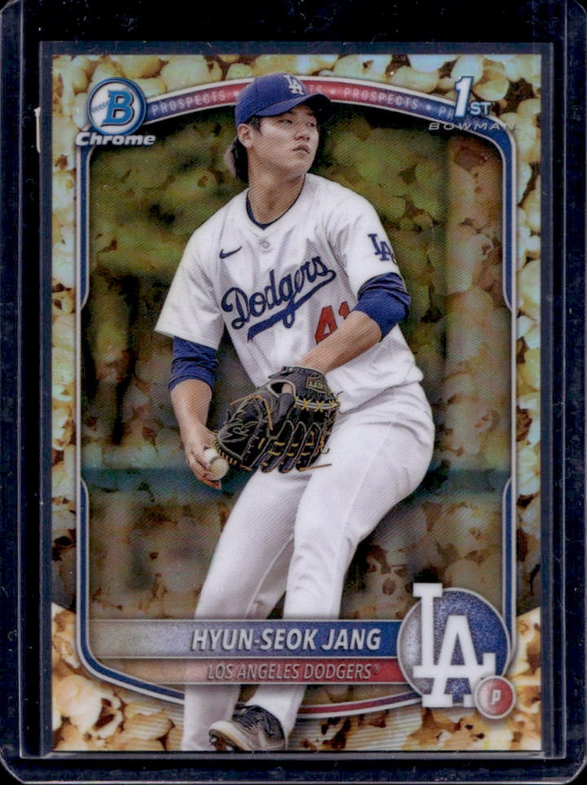 2025 Bowman Hyun-Seok Jang Chrome Popcorn Refractor 1st #BCP-51 Dodgers