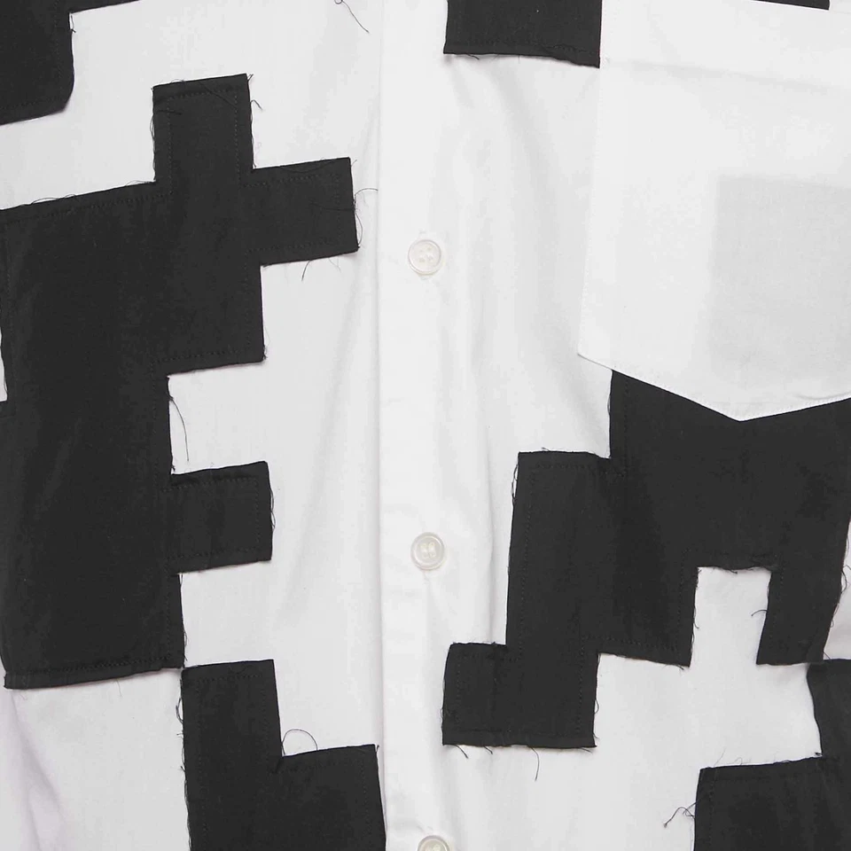 Chemise blanche en coton patch Work Comme des Garçons S - Photo 3/4