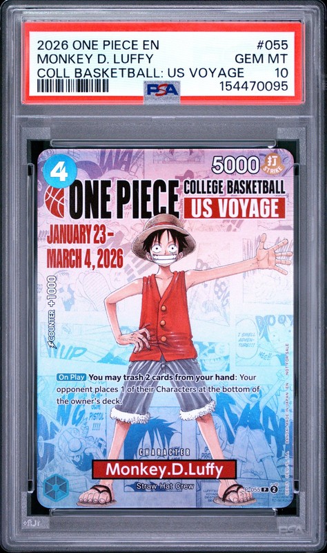 2026 ONE PIECE PROMOS #055 MONKEY D. LUFFY PSA 10