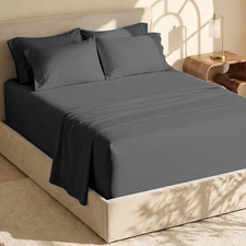 Queen Size Extra Deep Pocket Sheet Set Microfiber 6 Piece Fits Mattresses 18 24