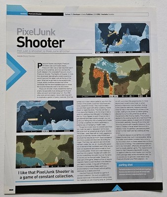 Pixel Junk Shooter PS3 Vintage 2009 Full Page Magazine Review Print