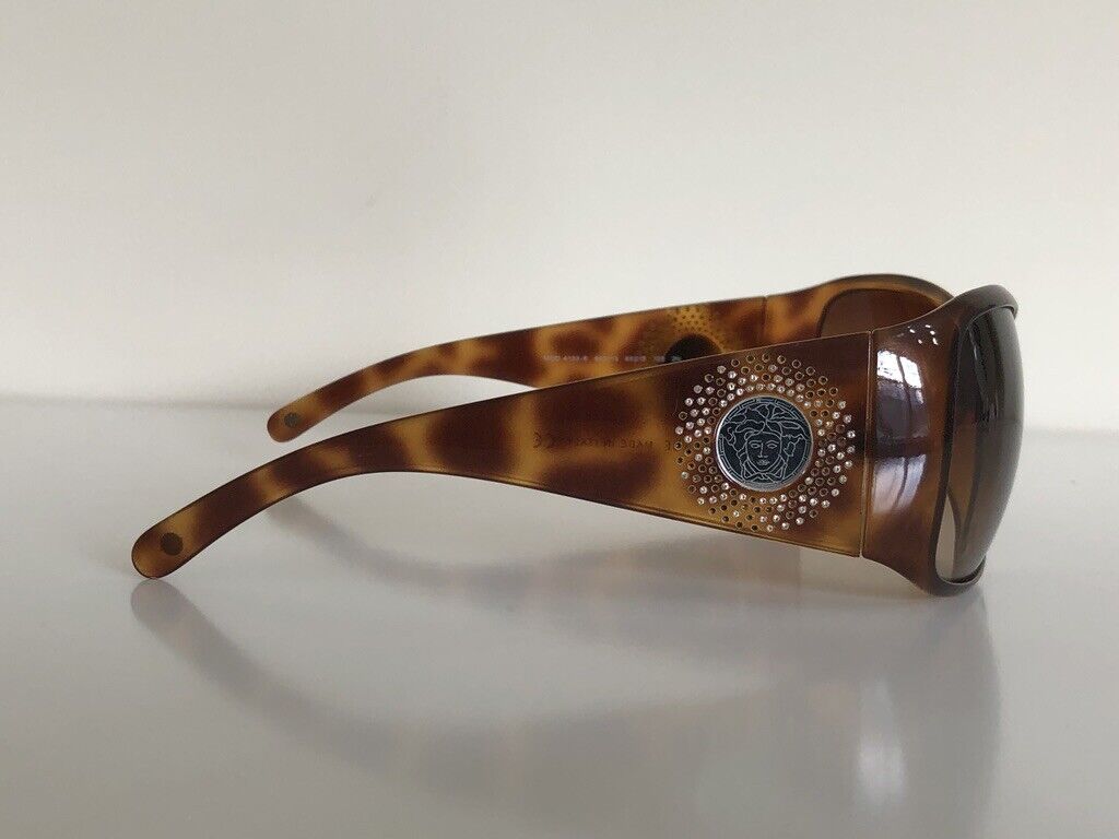 Versace MOD 4133-B 653/13 Shield Havana Brown Vintage Versace MOD 4133-B 653/13 Shield Havana Brown Vintage