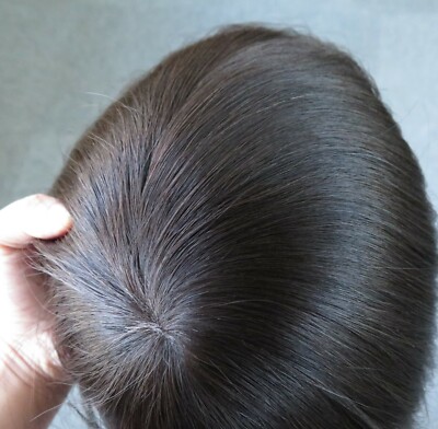 Deluxe Toupee Hair Replacement System Parrucca Da Uomo Capelli Veri - Foto 5