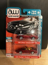 Auto world 1:64 Ultra Red CHASE 2 Pack Camaro and Firebird TARGET EXCLUSIVE