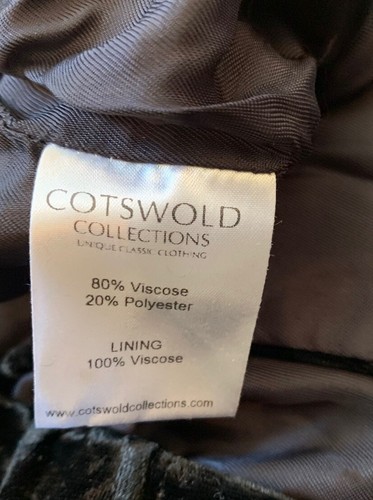 Cotswold Collections Velvet Trousers Straight High Rise Black UK 16 - Picture 11 of 12