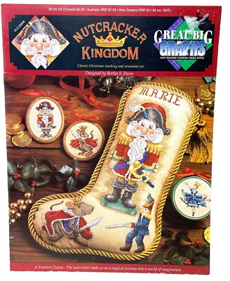 1992 Great Big Graphs KUTCRACKER KINGDOM Stocking Ornament Cross Stitch pattern