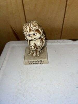 1977 Russ Berrie & Co Figurine Sorry You're Sick Get Well Quick