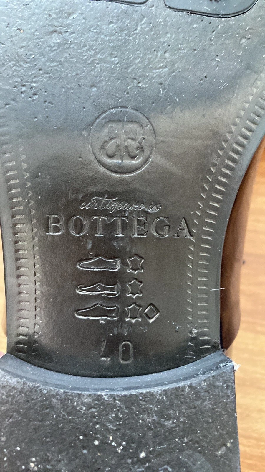 BOTTEGA VENETA Scarpe eleganti Bottega da uomo in vernice nera sposo 7 5 US euro 40.