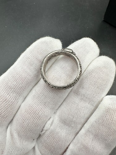 Ring SILVER 925 STYLE Memento Mori Skull devil Gothic gift BIKER Vanitas doctor - Picture 8 of 16