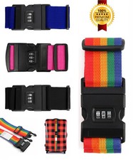 Adjustable Strong Safety Travel Suitcase Luggage Baggage Straps Belt with 3 Lock