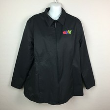 The Ebay Shop Id Women's Black Jacket Embroidered Logo Everyday Size M Medium