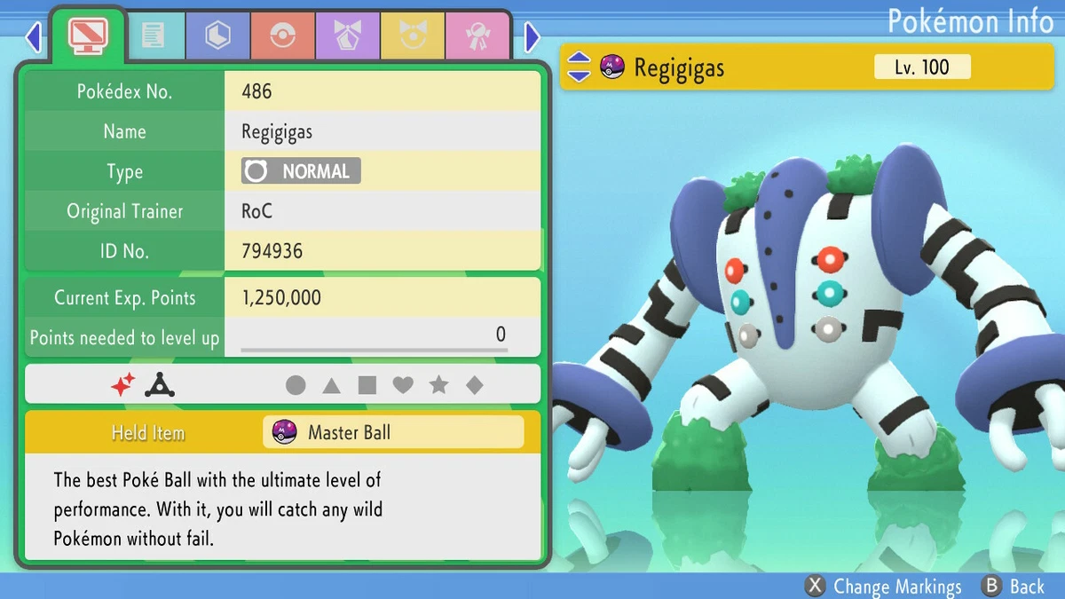 Pokemon shiny regigigas 1