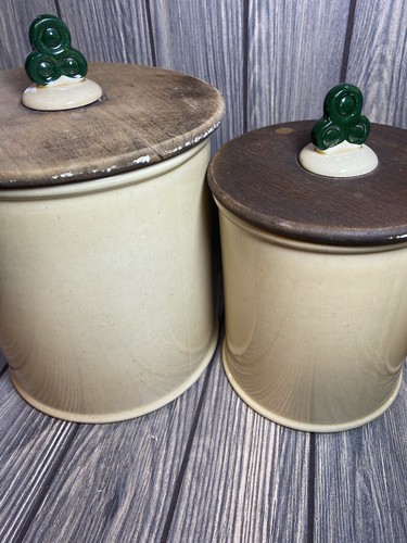 Antique Metlox Poppytrail Rooster Canister Set of 4 Flour Sugar Tea USA 50’s - Picture 13 of 24