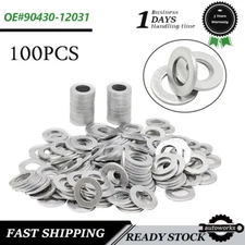 100X Oil Drain Plug Gasket Crush Washer 90430-12031 for Toyota Lexus GX460 12mm