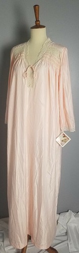 CHARAKTER Kuschelleder Vintage Nachthemd feminin glänzend Satin Damen groß  - Bild 1 von 11