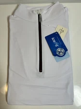 The Tailored Sportsman Icefil Short Sleeve Riding Shirt White/ Green Red Small