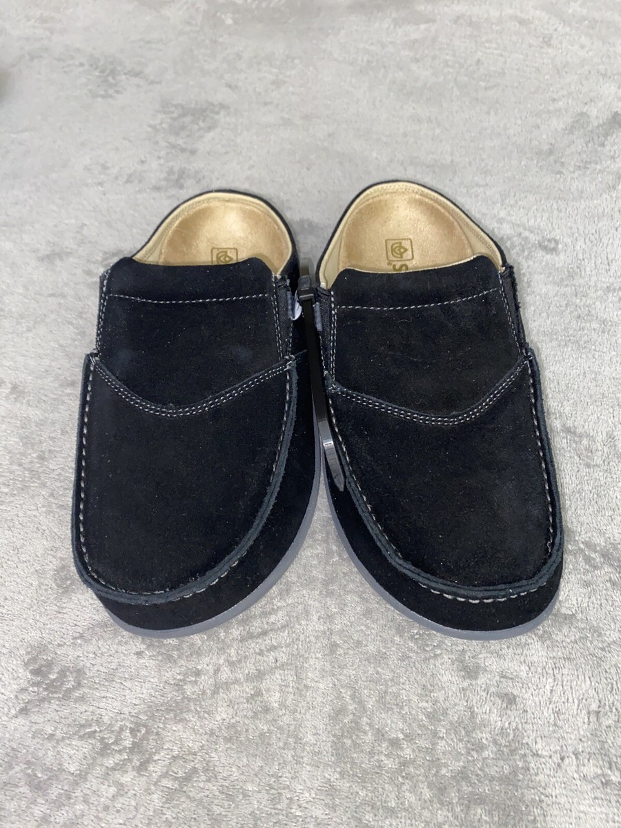 Spenco Siesta Via Mules Womens 5.5 Black Suede Orthotic Slip  display picture 3